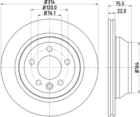 Mintex MDC1680 - Brake Disc autospares.lv