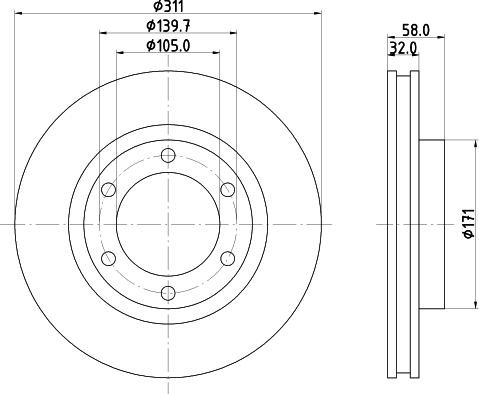 Mintex MDC1043 - Brake Disc autospares.lv