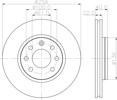 Mintex MDC1060 - Brake Disc autospares.lv