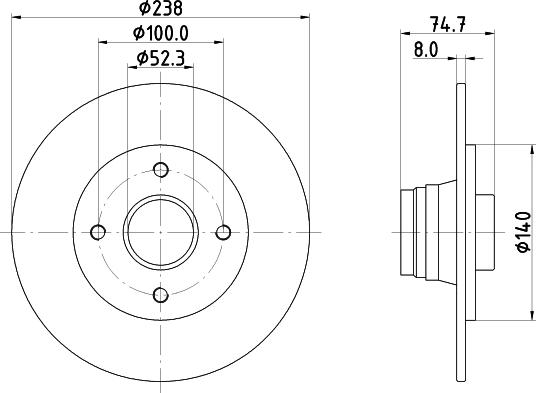 Mintex MDC1013 - Brake Disc autospares.lv