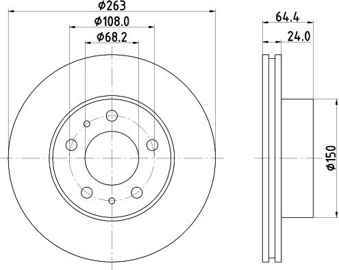 Mintex MDC1087 - Brake Disc autospares.lv