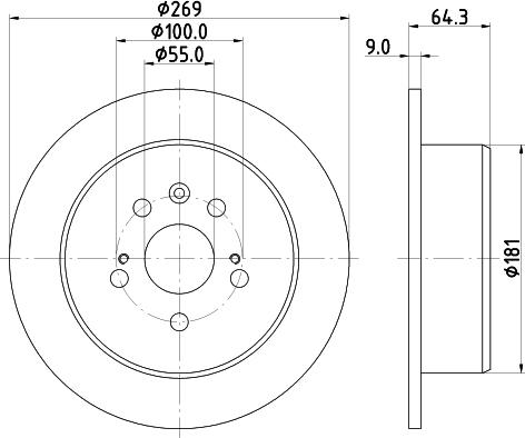 Mintex MDC1190 - Brake Disc autospares.lv