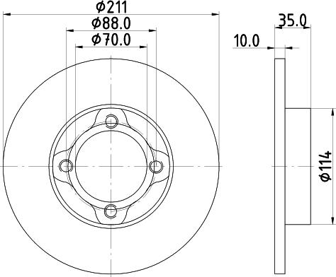 Mintex MDC1102 - Brake Disc autospares.lv