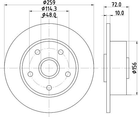 Mintex MDC1184 - Brake Disc autospares.lv