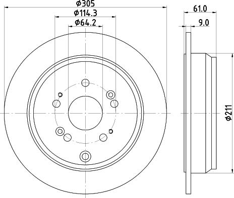 Mintex MDC81842C - Brake Disc autospares.lv