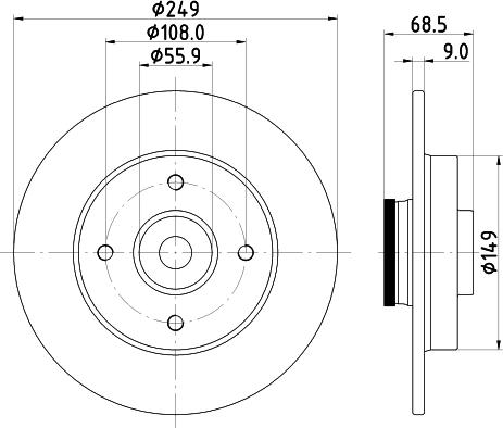 Mintex MDC1860 - Brake Disc autospares.lv