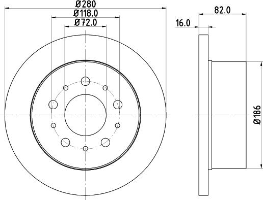 Mintex MDC1816 - Brake Disc autospares.lv