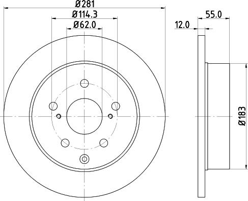 Mintex MDC1826 - Brake Disc autospares.lv