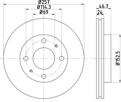 Mintex MDC1878 - Brake Disc autospares.lv