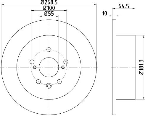 Mintex MDC1872 - Brake Disc autospares.lv