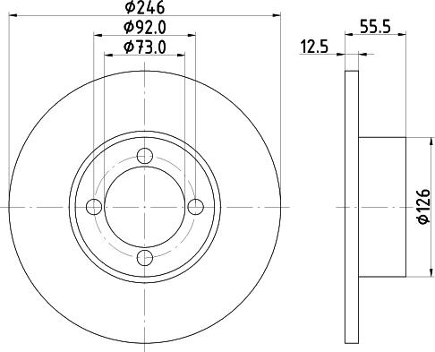 Mintex MDC18 - Brake Disc autospares.lv