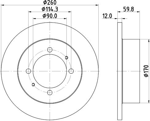 Mintex MDC1369 - Brake Disc autospares.lv