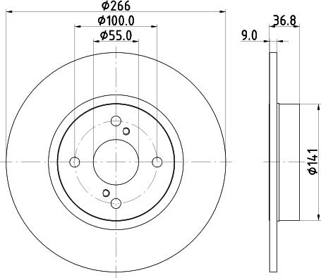 Mintex MDC1302 - Brake Disc autospares.lv