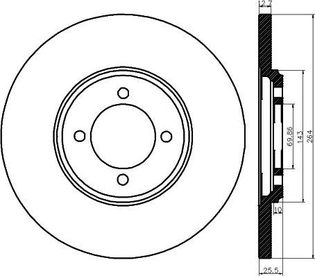 NATIONAL NBD098 - Brake Disc autospares.lv