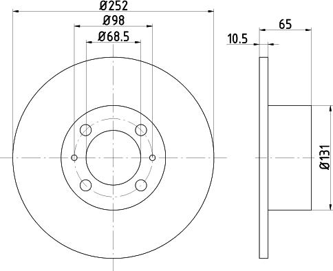 Mintex MDC131 - Brake Disc autospares.lv