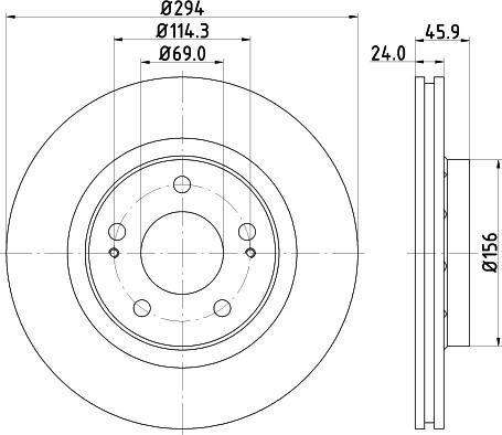 Mintex MDC1385 - Brake Disc autospares.lv