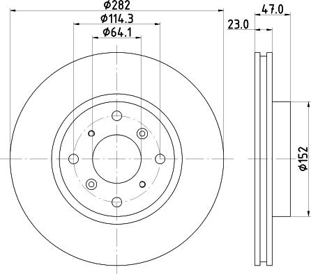 Mintex MDC1254 - Brake Disc autospares.lv