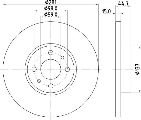 Mintex MDC1255 - Brake Disc autospares.lv