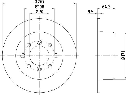 Mintex MDC1265 - Brake Disc autospares.lv