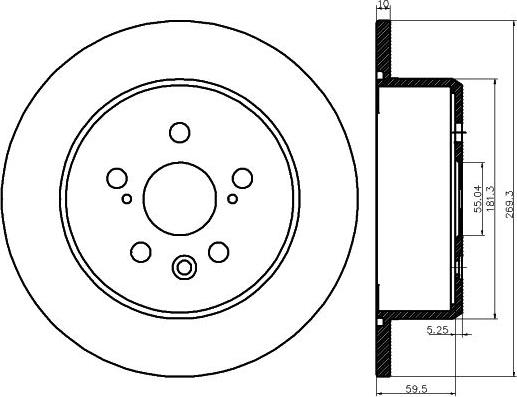 Mintex MDC1263 - Brake Disc autospares.lv