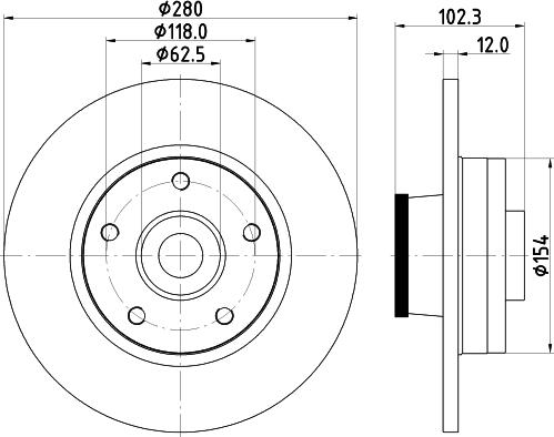 Mintex MDC1764 - Brake Disc autospares.lv