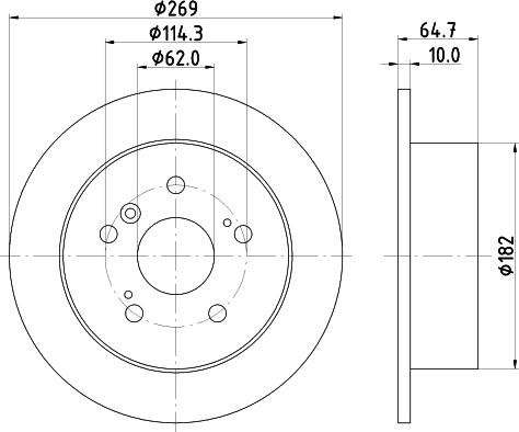 Mintex MDC897 - Brake Disc autospares.lv