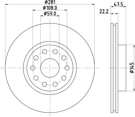 Mintex MDC848 - Brake Disc autospares.lv