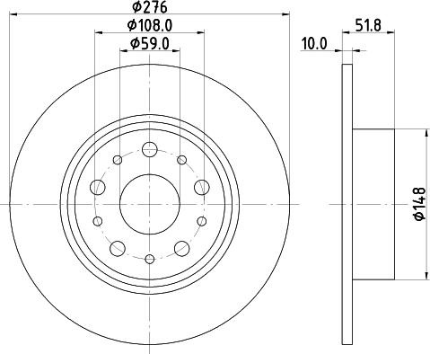 Mintex MDC850 - Brake Disc autospares.lv