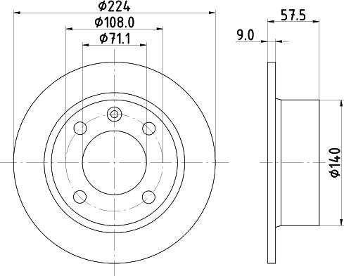 Mintex MDC802 - Brake Disc autospares.lv