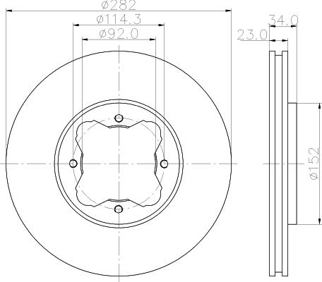 Mintex MDC819 - Brake Disc autospares.lv