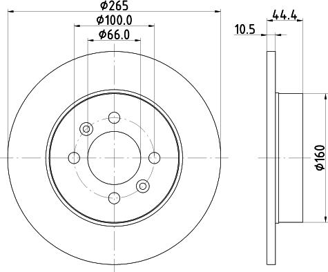 Mintex MDC815 - Brake Disc autospares.lv