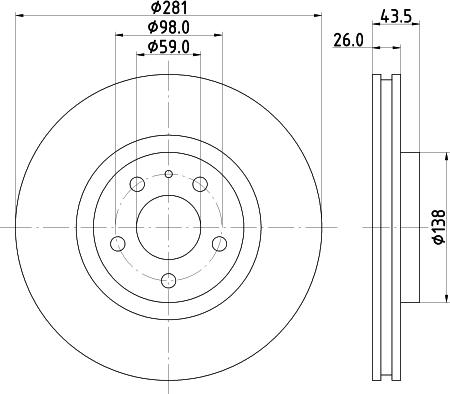 Mintex MDC810 - Brake Disc autospares.lv