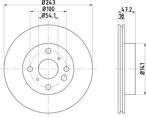 Mintex MDC882 - Brake Disc autospares.lv