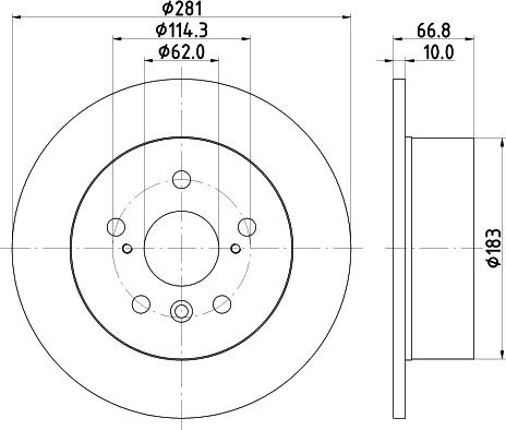 Mintex MDC83060C - Brake Disc autospares.lv