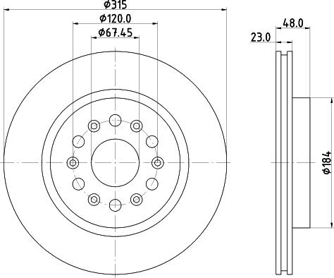 Mintex MDC83068C - Brake Disc autospares.lv