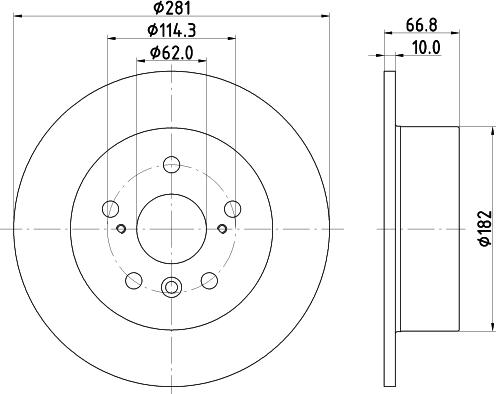 Mintex MDC82545C - Brake Disc autospares.lv