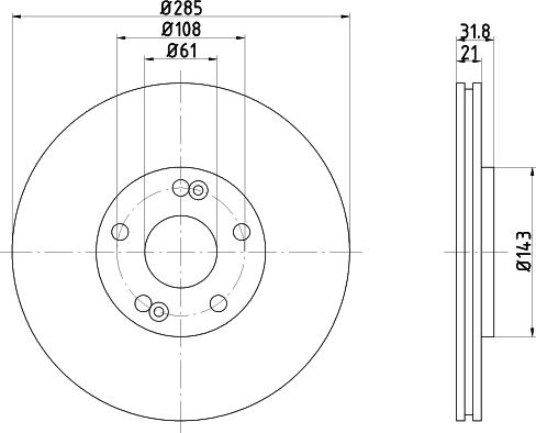 Mintex MDC872 - Brake Disc autospares.lv