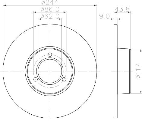 Mintex MDC340 - Brake Disc autospares.lv