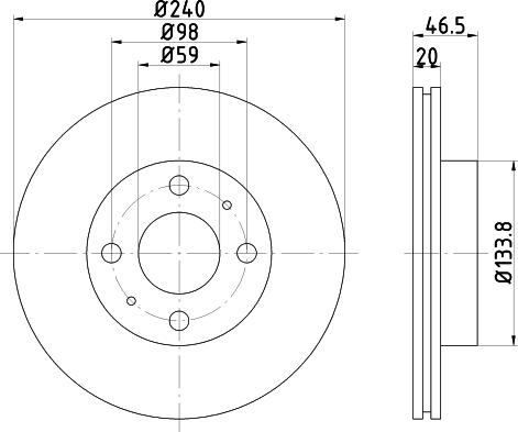 Mintex MDC358 - Brake Disc autospares.lv