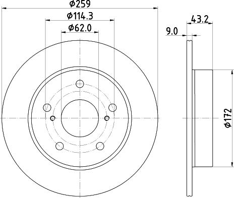 Mintex MDC2908C - Brake Disc autospares.lv