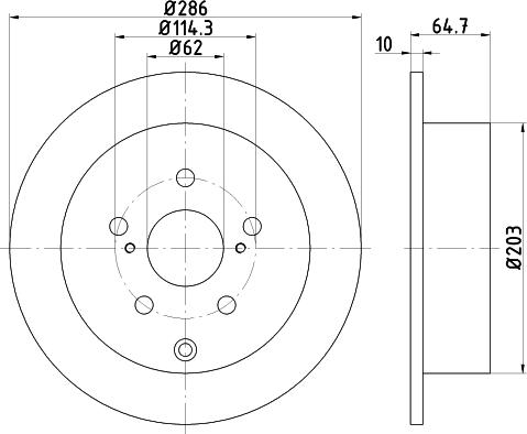 Mintex MDC2445 - Brake Disc autospares.lv