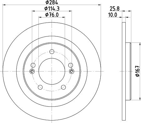 Mintex MDC2484 - Brake Disc autospares.lv