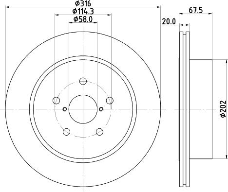 Mintex MDC2554 - Brake Disc autospares.lv