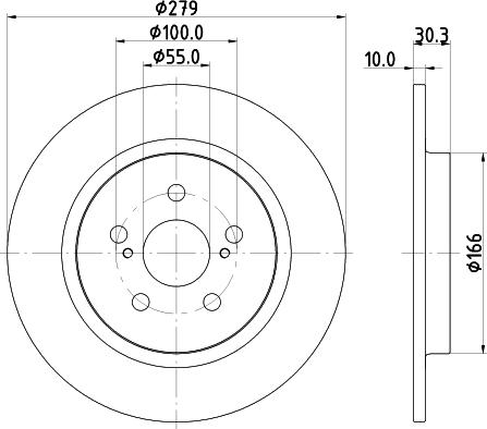 Mintex MDC2553 - Brake Disc autospares.lv