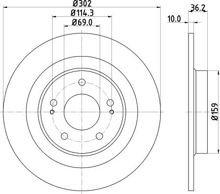 Mintex MDC82602C - Brake Disc autospares.lv