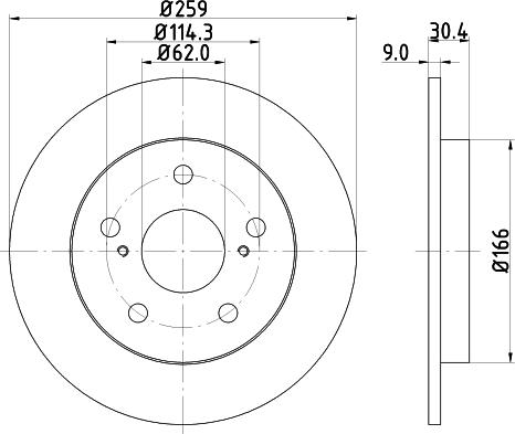 Mintex MDC82048C - Brake Disc autospares.lv