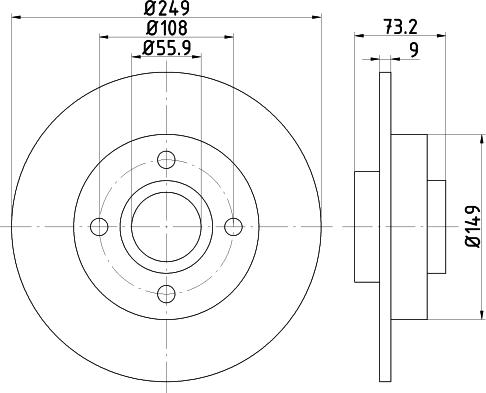 Mintex MDC2031 - Brake Disc autospares.lv