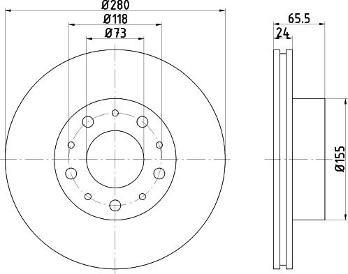 Mintex MDC2154 - Brake Disc autospares.lv