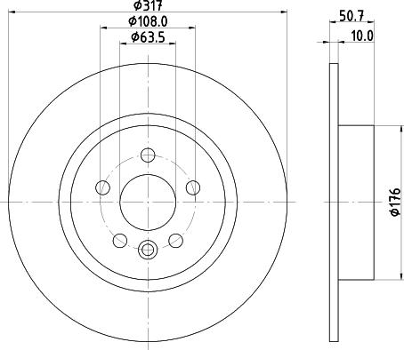 Mintex MDC2852C - Brake Disc autospares.lv