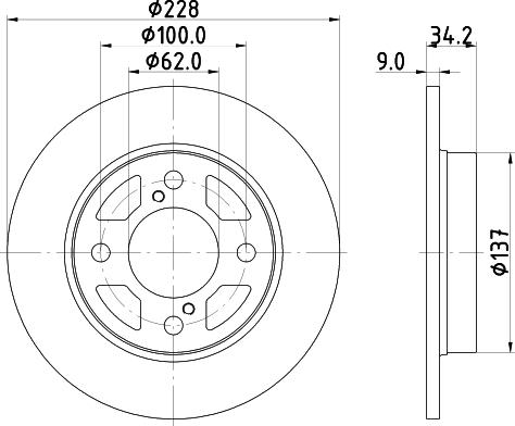 Mintex MDC2868C - Brake Disc autospares.lv